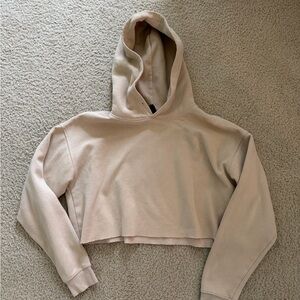 Women's Tan Cropped Hoodie